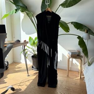 COS Black Silk Jumpsuit Size Medium